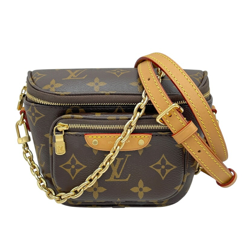 ルイ・ヴィトン LOUIS VUITTON ミニバムバッグ M82335 ブラウン モノグラムキャンバス レディース ショルダーバッグ【中古】｜OKURA（おお蔵）店