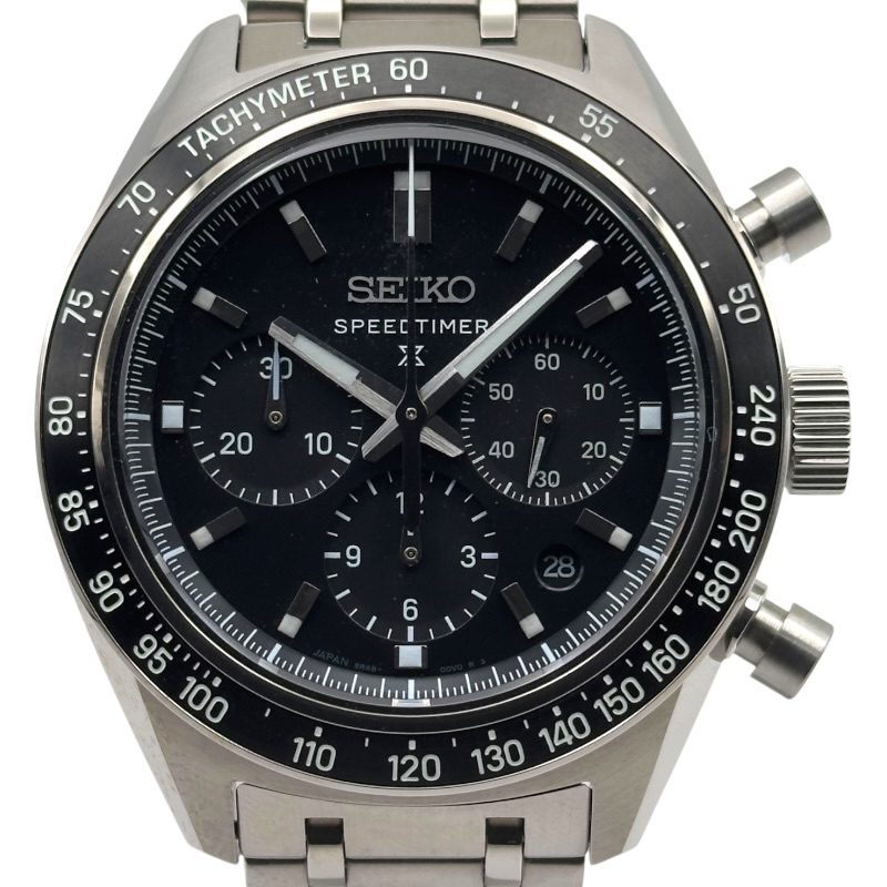 セイコー SEIKO プロスペックス スピードタイマー SBC027(8R48-00V0) ブラック ステンレススチール メンズ 腕時計【中古】