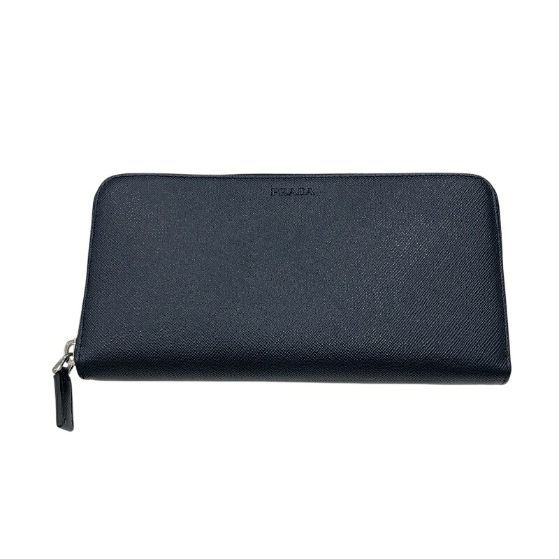 プラダ PRADA ロングジップウォレット 2M1317 米国海軍 サフィアーノ ユニ一発やる 長紙入れ【中古】