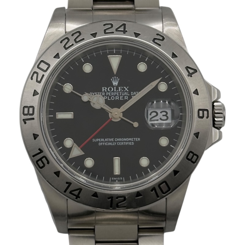 ロレックス ROLEX エクスプローラー2 16570 ブラック ステンレススチール メンズ 腕時計【中古】