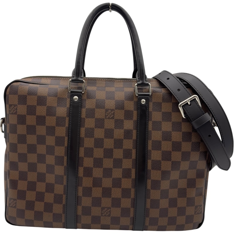 ルイ・ヴィトン LOUIS VUITTON ポルトドキュマン・ヴォワヤージュPM N41466 ブラウン ダミエ・グラフィット メンズ ハンドバッグ【中古】｜OKURA（おお蔵）店