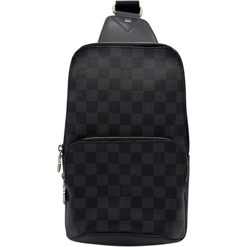 【6/1～ 最大限度30,000円OFF引き換え証！】ルイ・ヴィトン LOUIS VUITTON アヴェニュー・スプリングバッグ N41719 黒いこと ダミエ・グラフィット メンズ ショルダーバッグ【中古】