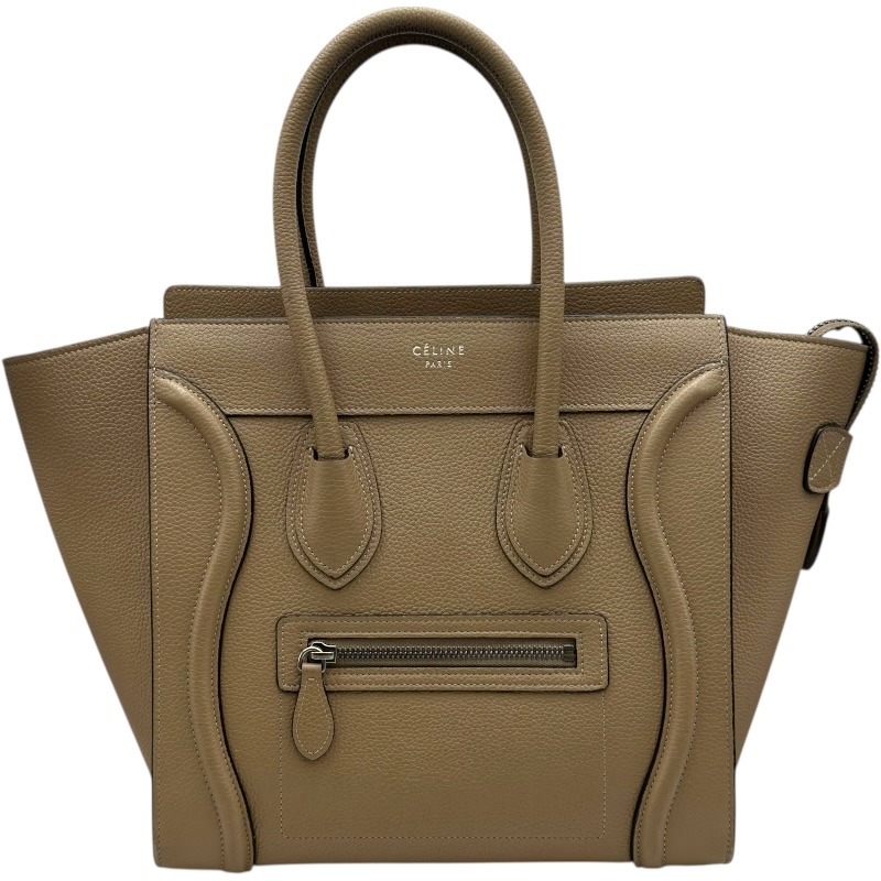セリーヌ CELINE ラゲージ マイクロ 167793 デューン カーフ レディース ハンドバッグ【中古】
