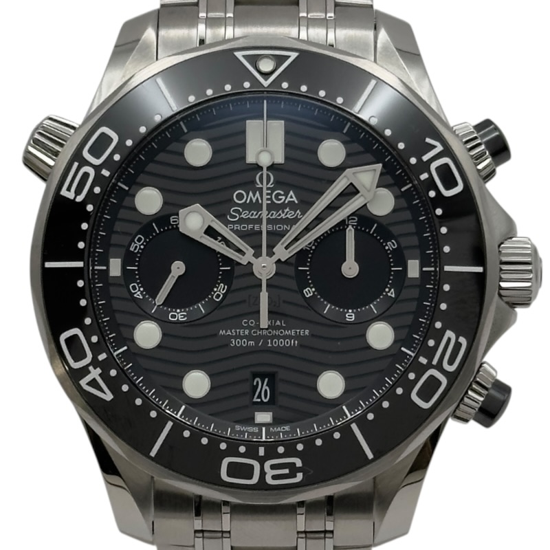 オメガ OMEGA シーマスター ダイバー 300M コーアクシャル マスタークロノメーター 210.30.44.51.01.001 ブラック ステンレススチール 自動巻き メンズ 腕時計【中古】