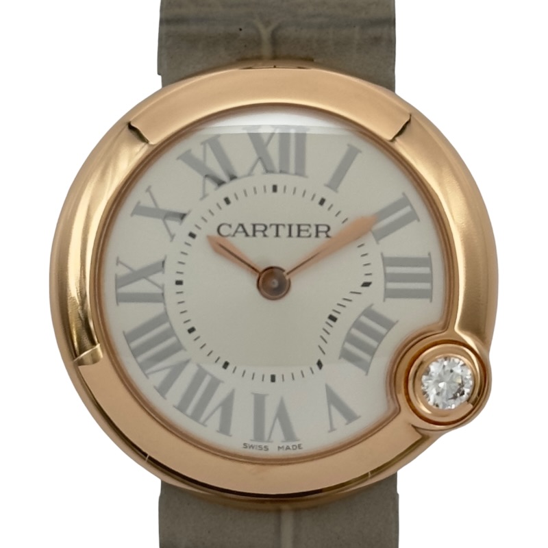 カルティエ Cartier バロン ブラン ドゥ カルティエ WGBL0005 シルバー ピンクゴールド レディース 腕時計【中古】