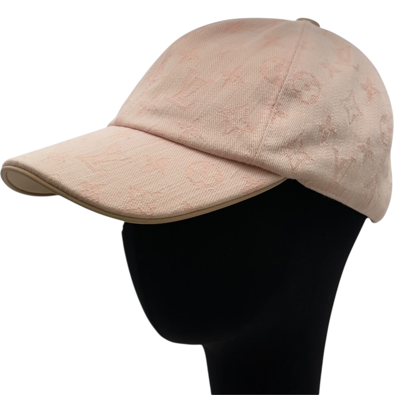 ルイ・ヴィトン LOUIS VUITTON モノグラム総柄野球鳥打ち帽 M77543 さくら色 綿織物 レディース 余分の物流行り物雑貨【中古】