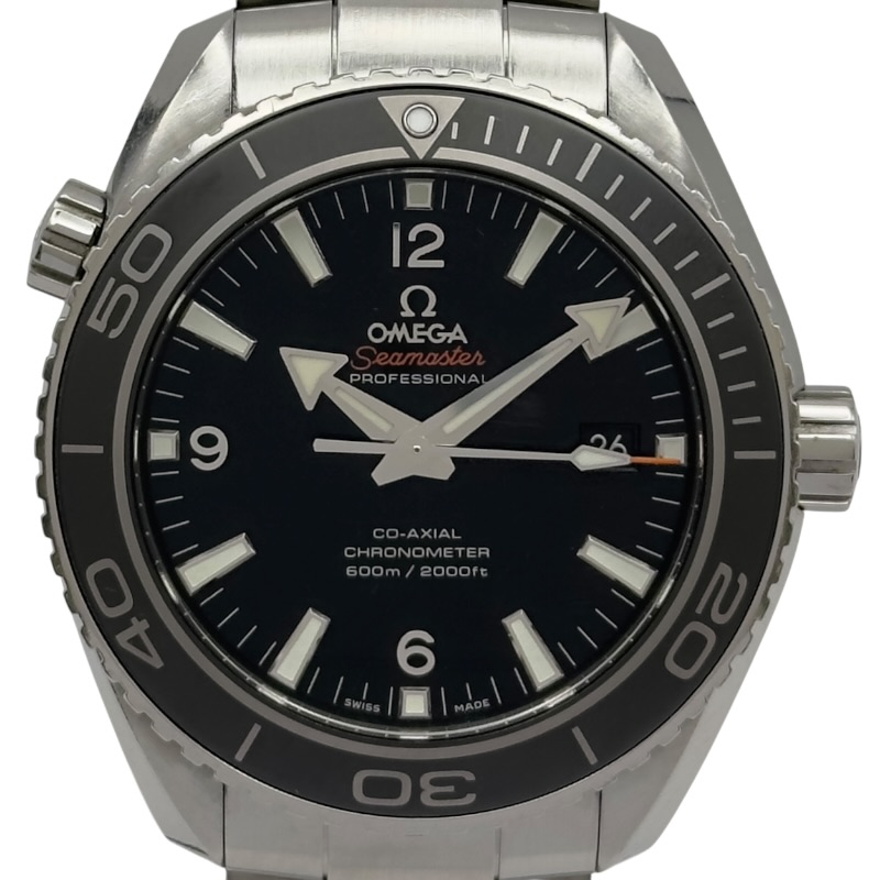 オメガ OMEGA シーマスター プラネットオーシャン 600M コーアクシャル 215.30.44.21.01.002 ブラック ステンレススチール メンズ 腕時計【中古】