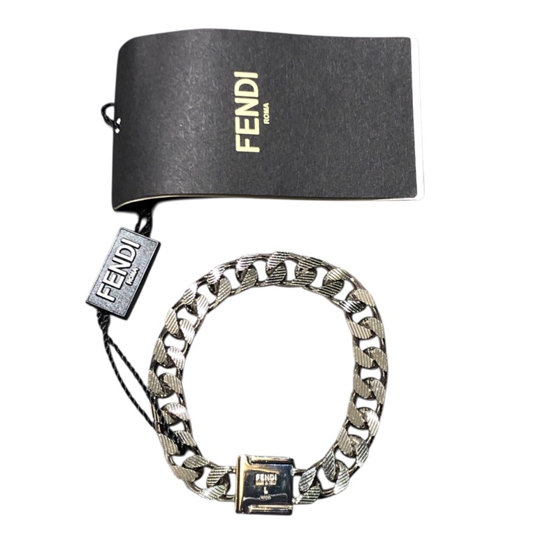 フェンディ FENDI FFロゴブレスレット シルバー メタル アクセサリー【中古】