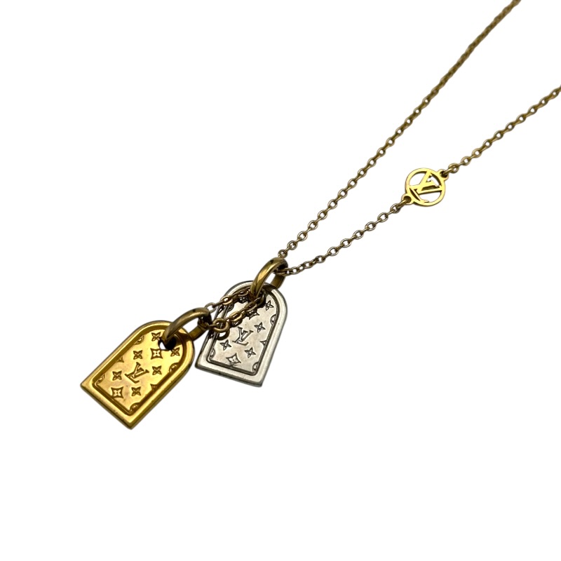 ルイ・ヴィトン LOUIS VUITTON ネックレス・ナノグラム ゴールド/シルバー メタル アクセサリー【中古】