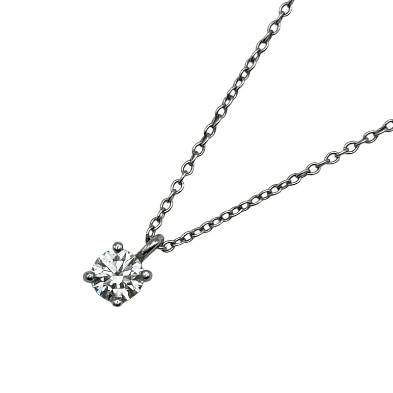 ティファニー TIFFANY＆CO ソリティアネックレス プラチナ Pt950 ジュエリー【中古】 100,100円