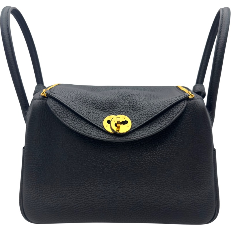 エルメス HERMES リンディ26 Z刻 ブラック GD金具 トリヨン レディース ハンドバッグ【中古】