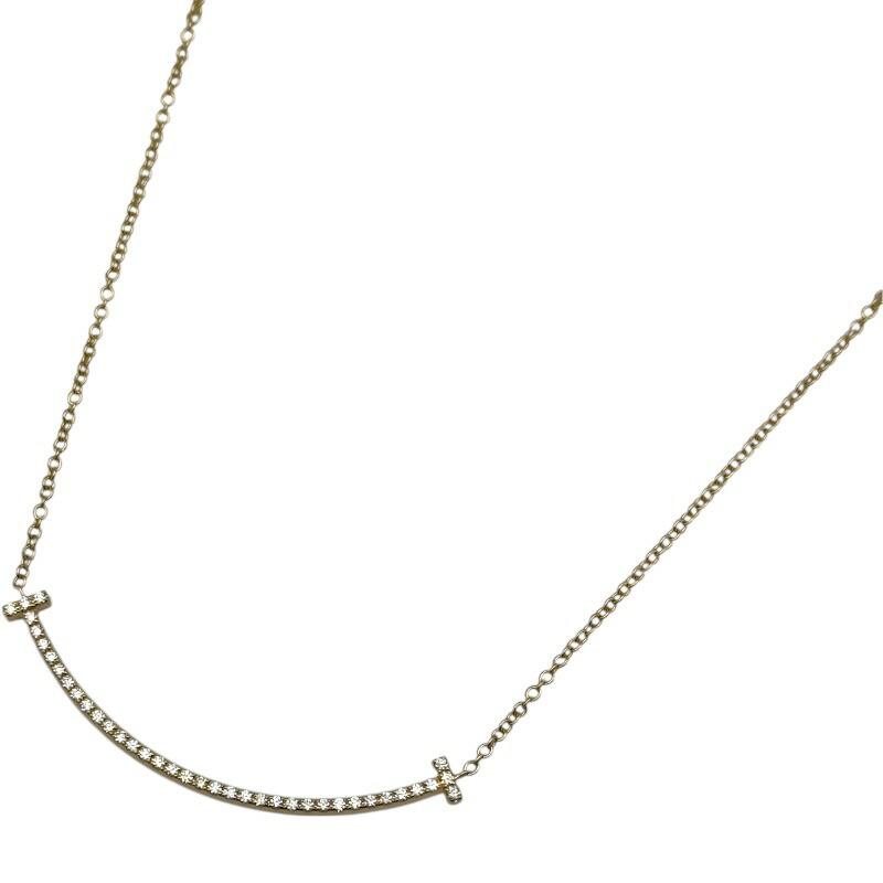 ティファニー TIFFANY＆CO Tスマイルダイヤネックレススモール ゴールド 750 ジュエリー【中古】