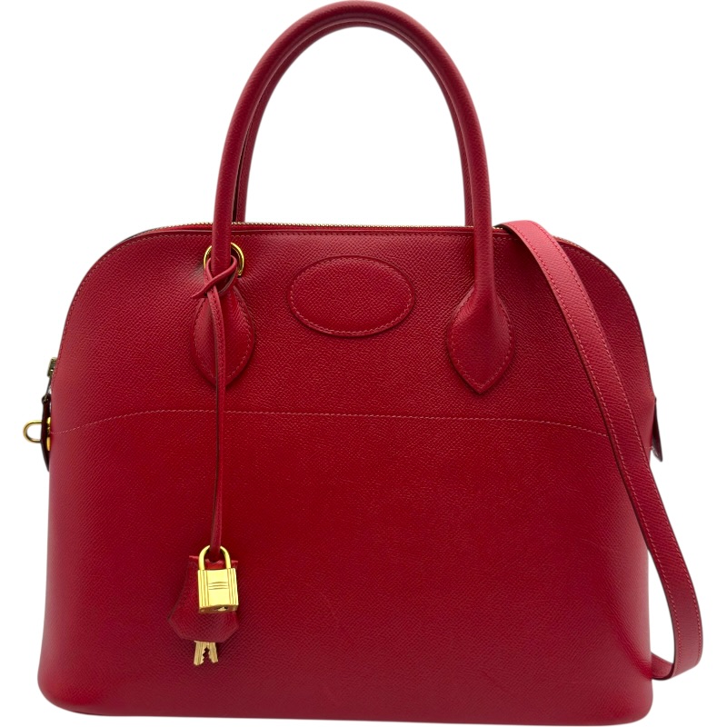 エルメス HERMES ボリード35 ?D刻 ルージュカザック ゴールド金具 クシュベル レディース ハンドバッグ【中古】|OKURA(おお蔵)店
