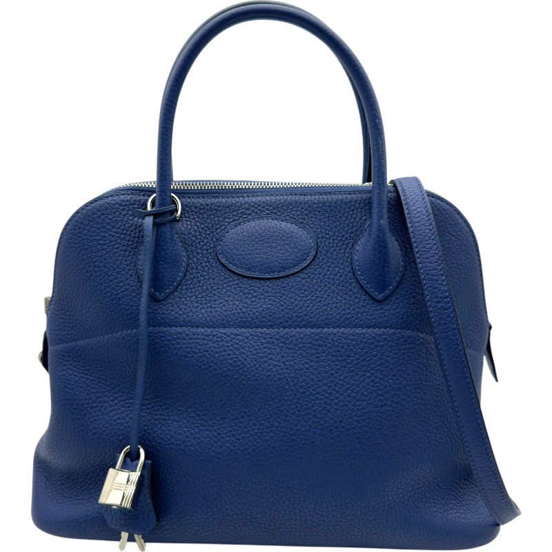 エルメス HERMES ボリード31 C刻 ブルーブライトン シルバー金具 トリヨン レディース ハンドバッグ【中古】|OKURA(おお蔵)店