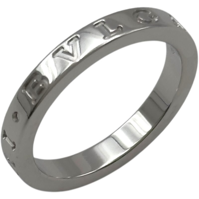 ブルガリ BVLGARI ダブルロゴ リング プラチナ Pt950 ジュエリー【中古】