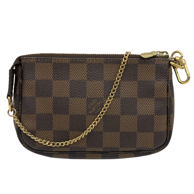 ルイ・ヴィトン LOUIS VUITTON ミニ ポシェット・アクセソワール N58009 ブラウン ダミエ・エベヌ レディース ポーチ【中古】