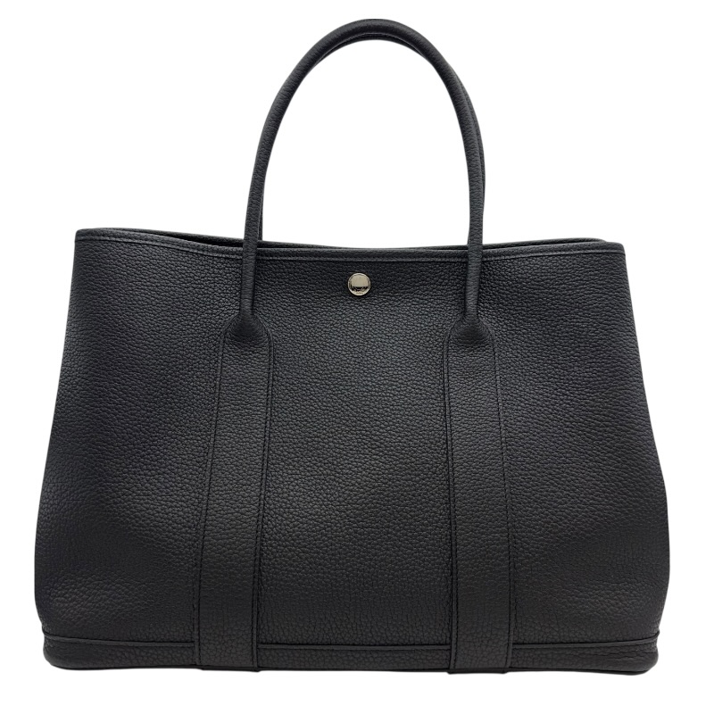 【6/1～ 最大限度30,000円OFF引き換え証！】エルメス HERMES 苑地寄りあいPM Ｗ刻 黒いこと しろがね色金具 ネゴンダ レディース トートバッグ【中古】