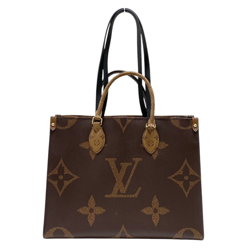 ルイ・ヴィトン LOUIS VUITTON オンザゴー MM M45321 モノグラム ジャイアント・リバース レディース トートバッグ ショルダーバッグ【中古】