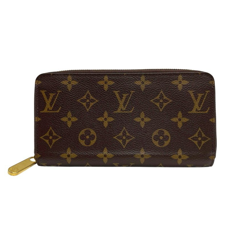 【最大限度40,000円OFFクーポン券別れ別れ中！】ルイ・ヴィトン LOUIS VUITTON ジッピー・ウォレット M42616 赤銅色 ゴールド金具 モノグラム帆布 メンズ 長紙入れ【中古】