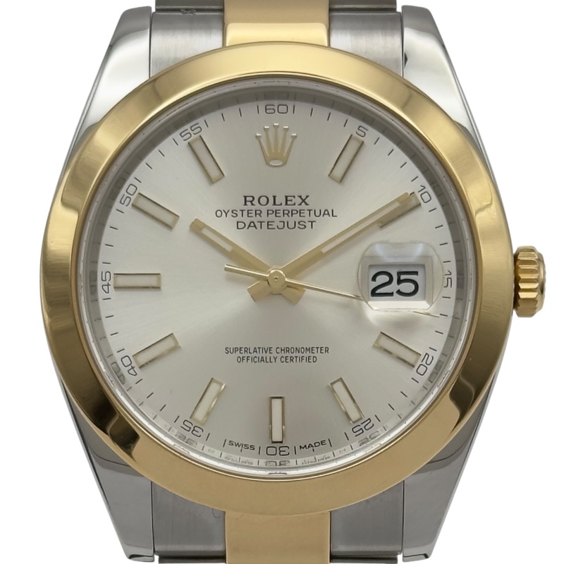ロレックス ROLEX デイトジャスト41 126303 シルバー ゴールド/ステンレススチール 自動巻き メンズ 腕時計【中古】