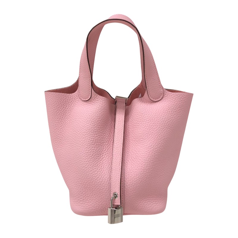 エルメス HERMES ピコタンロックＰＭ K刻 ローズサクラ シルバー金具 トリヨンクレマンス レディース ハンドバッグ【中古】