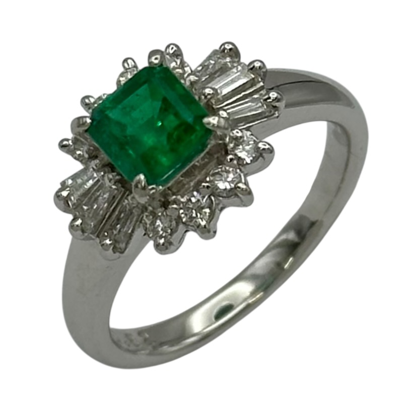 タサキ TASAKI リング プラチナ Pt900 エメラルド ジュエリー【中古】