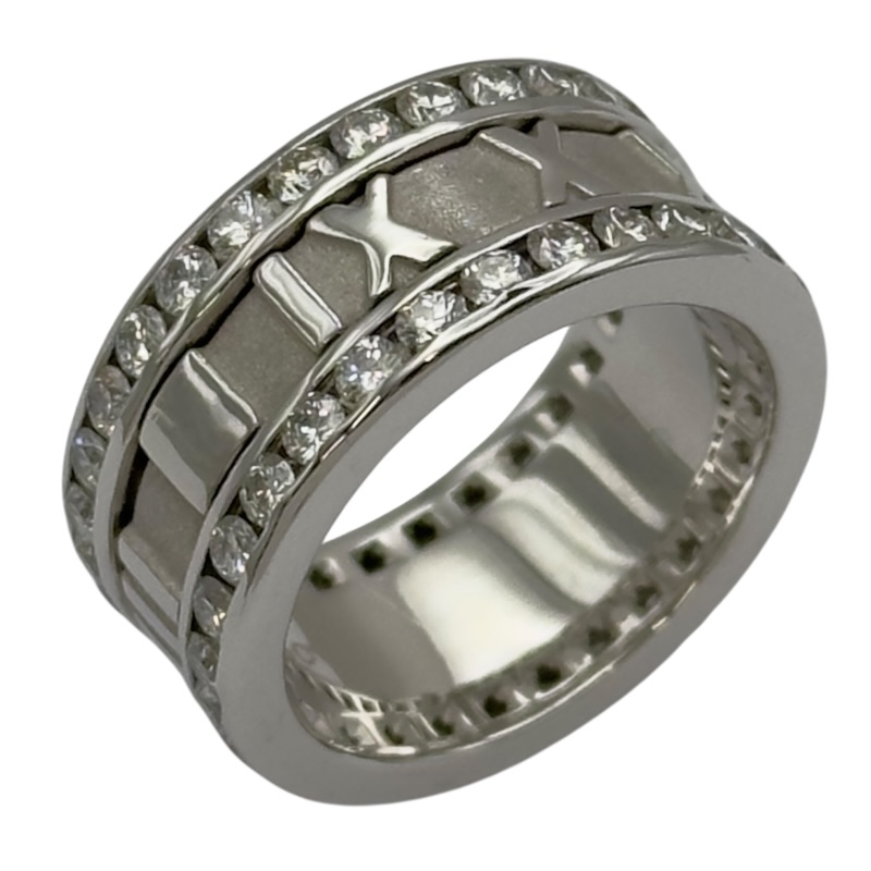 ティファニー TIFFANY＆CO アトラスリング ホワイトゴールド 750 ジュエリー【中古】