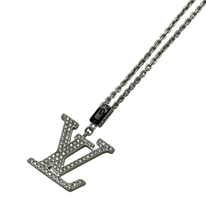 ルイ・ヴィトン LOUIS VUITTON パンダンティフLVネックレス ホワイトゴールド Au750/ダダイヤモンド ジュエリー【中古】