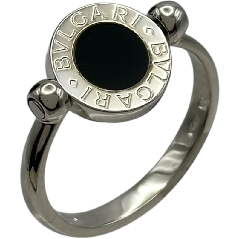 楽天市場】ブルガリ フリップリング オニキス ダイヤモンド リング