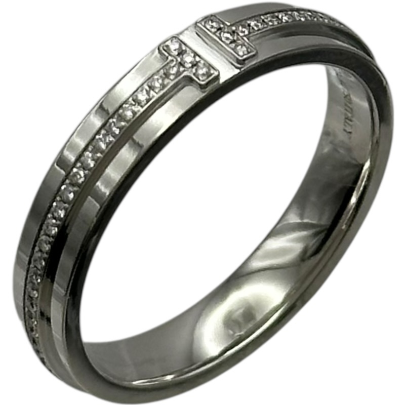 ティファニー TIFFANY＆CO Tトゥーナローダイヤリング ホワイトゴールド Au750/ダイヤモンド ジュエリー【中古】