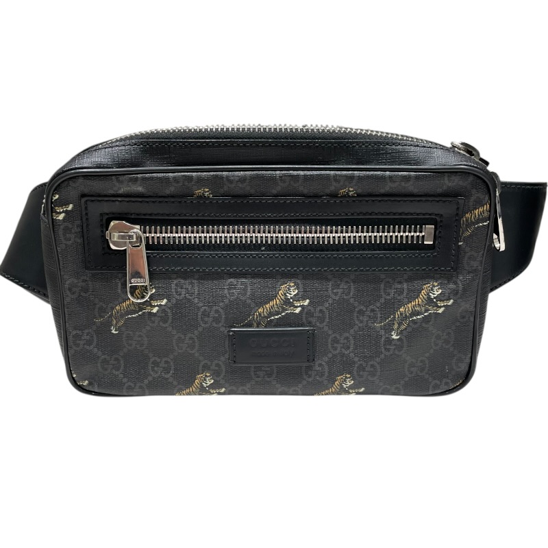 グッチ GUCCI GGスプリームベルトバッグ 474293 ブラック GGスプリーム レディース ウエストバッグ【中古】