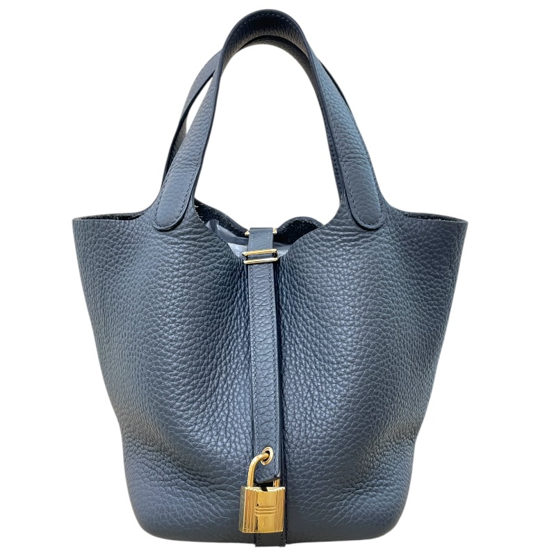 エルメス HERMES ピコタンロックPM W刻印 グリミスティ シャンパンゴールド金具 トリヨン レディース ハンドバッグ【中古】