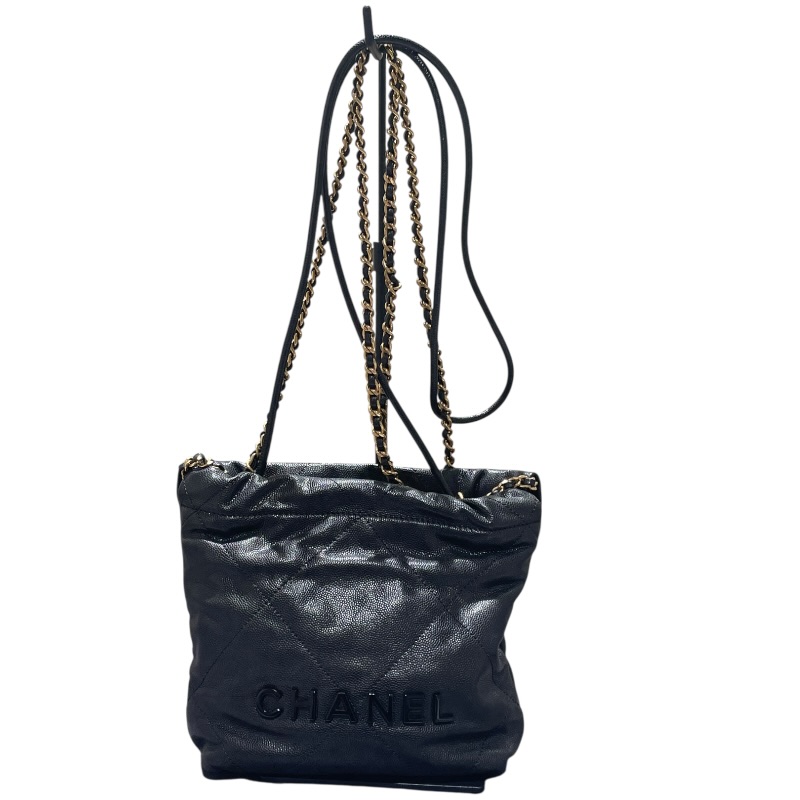 シャネル CHANEL CHANEL22 ミニバッグ AS3980 ブラック ソフトキャビア レディース ショルダーバッグ【中古】|OKURA(おお蔵)店