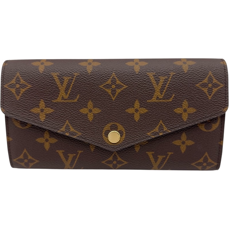 ルイ・ヴィトン LOUIS VUITTON ポルトフォイユ・サラ M62234 ブラウン/フューシャ モノグラム レディース 長財布【中古】