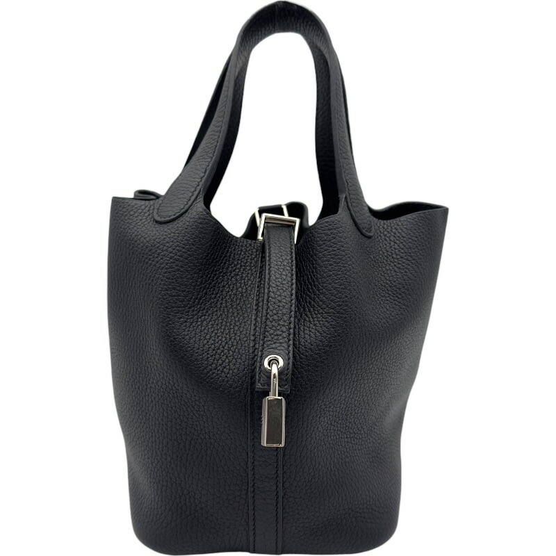 エルメス HERMES ピコタンロックPM Y刻 ブラック シルバー金具 トリヨン レディース ハンドバッグ【中古】