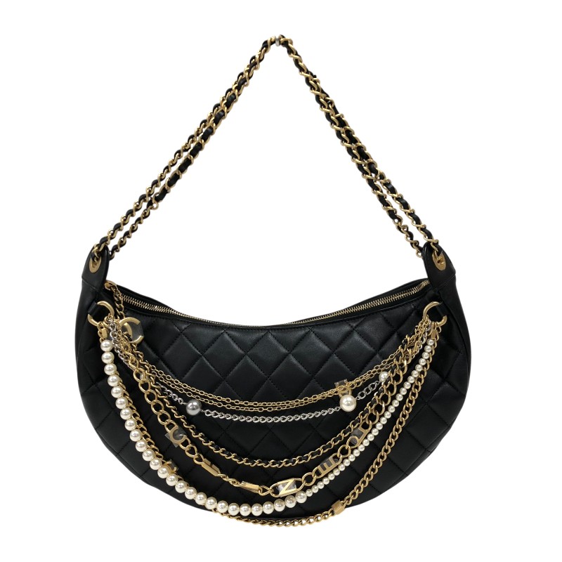 シャネル CHANEL マトラッセ オール アバウト チェーン ホーボーバッグ AS0774 ブラック ゴールド金具 ラムスキン レディース ショルダーバッグ【中古】｜OKURA（おお蔵）店 266,850円