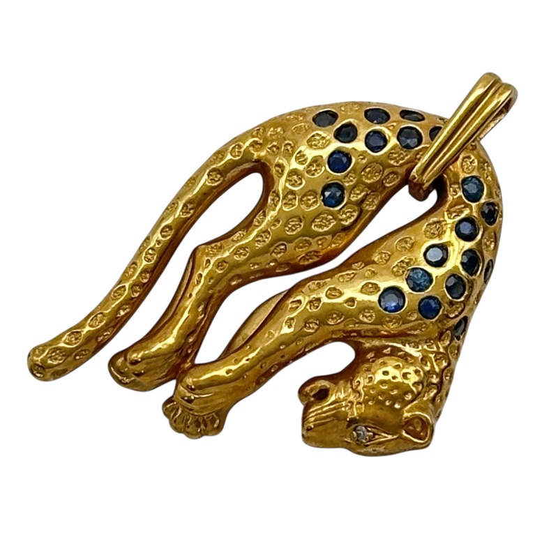 楽天市場】K18【18金】パンサーモチーフ ペンダントトップ ヒョウ