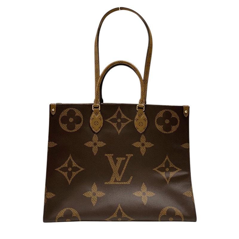 ルイ・ヴィトン LOUIS VUITTON オンザゴーGM M44576 モノグラム ジャイアント・リバース レディース トートバッグ ショルダーバッグ【中古】