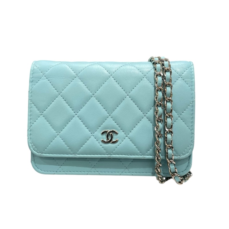 シャネル CHANEL マトラッセチェーンウォレット AP1649 ともし火青色 しろがね色金具 子ヒツジひと肌 レディース ショルダーバッグ【中古】 バッグ・小物・ブランド雑貨-レディースバッグ