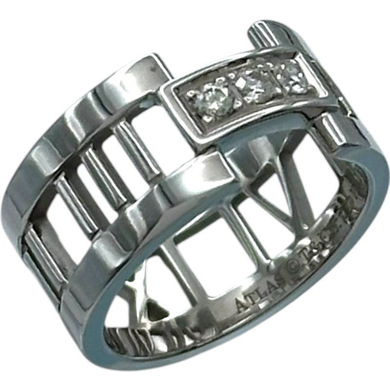ティファニー TIFFANY＆CO オープンアトラスダイヤリング ホワイトゴールド 750/ダイヤモンド ジュエリー【中古】