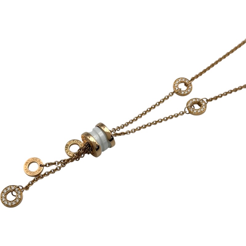 ブルガリ BVLGARI ビーゼロワンエレメントネックレス ピンクゴールド 750/ダイヤモンド ジュエリー【中古】