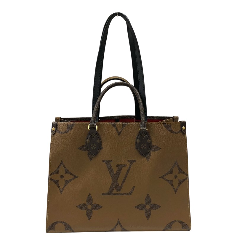 ルイ・ヴィトン LOUIS VUITTON オンザゴー MM M45321 ブラウン モノグラム ジャイアント・リバース レディース トートバッグ【中古】｜OKURA（おお蔵）店