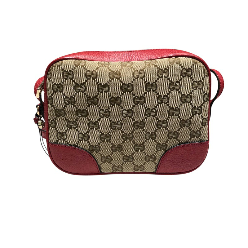 グッチ GUCCI GGキャンバスショルダーバッグ 449413 レッド キャンバス レディース ショルダーバッグ【中古】