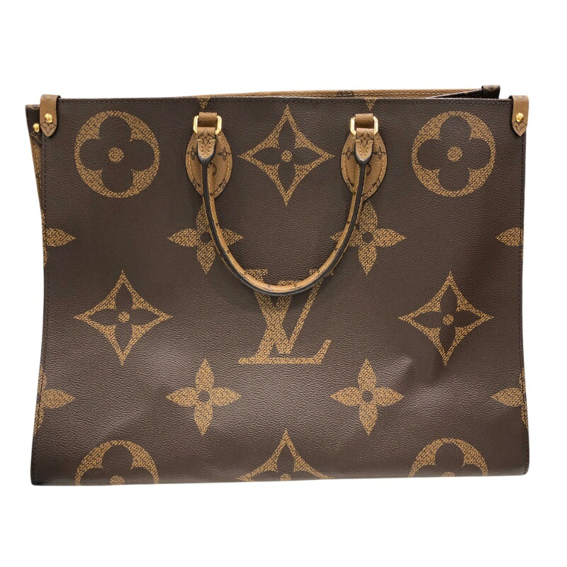 【6/1～ 最大限度30,000円OFFクーポン券！】ルイ・ヴィトン LOUIS VUITTON オンザゴーGM M45320 赤銅色 モノグラム・ジャイアント・リバース ユニ一発やる ハンドバック【中古】