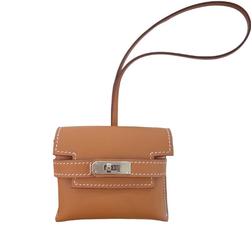 【6/1～ 最大限度30,000円OFF引き換え証！】エルメス HERMES ケリーお祭り K目じるし 赤銅色/しろがね色金具 スイフト ユニ一発やる 余分の物小物【中古】