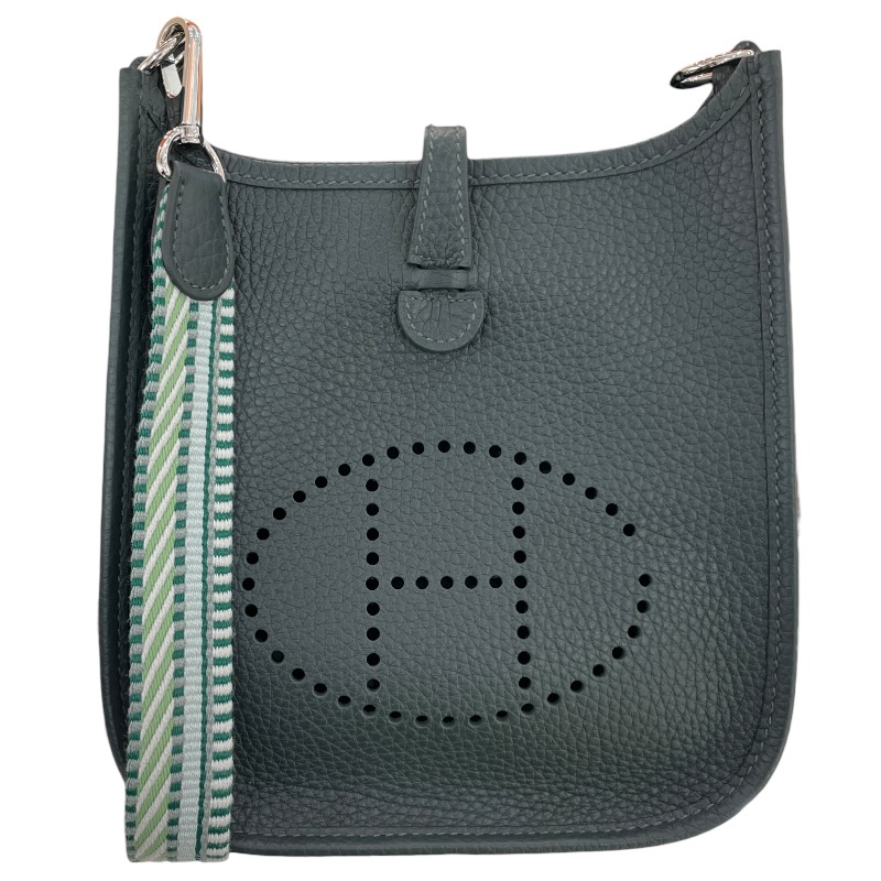 エルメス HERMES エヴリンTPM K刻印 ヴェールマングローブ/シルバー金具 トリヨン レディース ショルダーバッグ【中古】