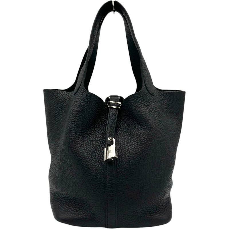 エルメス HERMES ピコタンロックMM X刻 ブラック シルバー金具 トリヨン レディース ハンドバッグ【中古】
