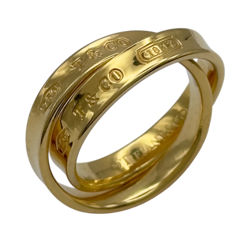 ティファニー TIFFANY＆CO 1837ナローダブルリング ゴールド 750 ジュエリー【中古】