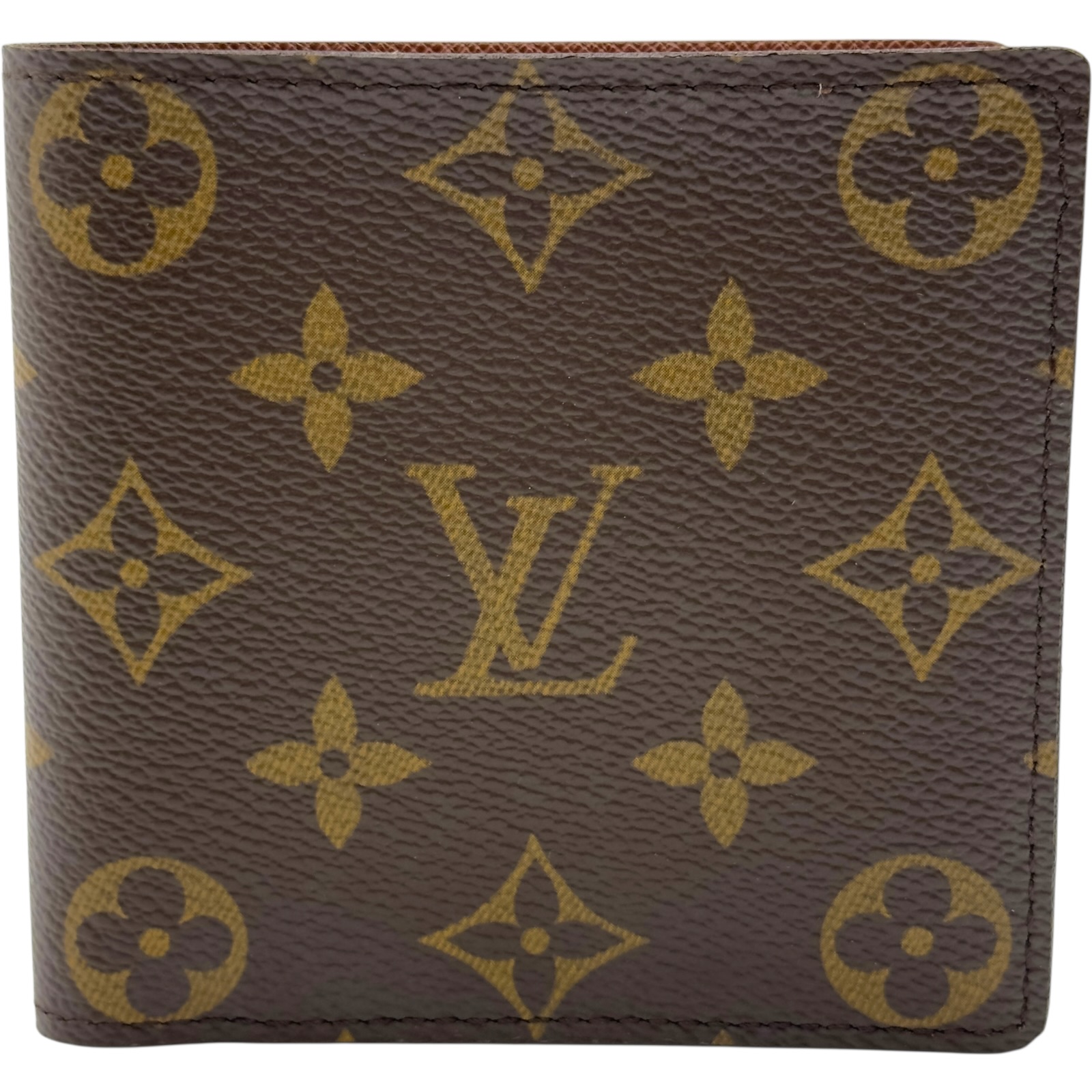ルイ・ヴィトン LOUIS VUITTON ポルトフォイユ・マルコ M61675 赤銅色 モノグラム レディース 二つ折り紙入れ【中古】