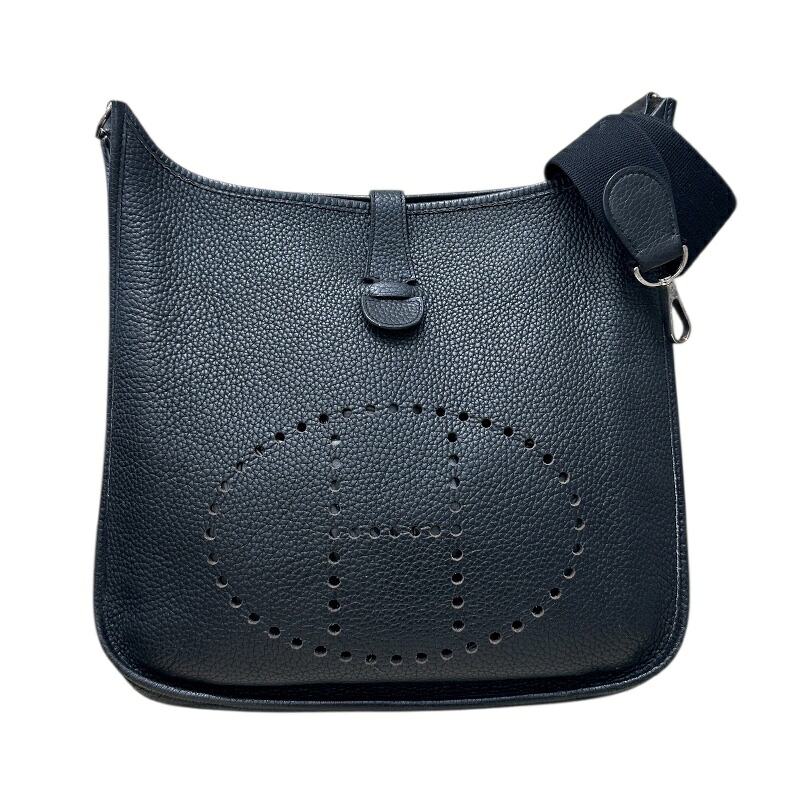 エルメス HERMES エヴリン1　PM □I刻印 ブラック×シルバー金具 トリヨンクレマンス レディース ショルダーバッグ【中古】